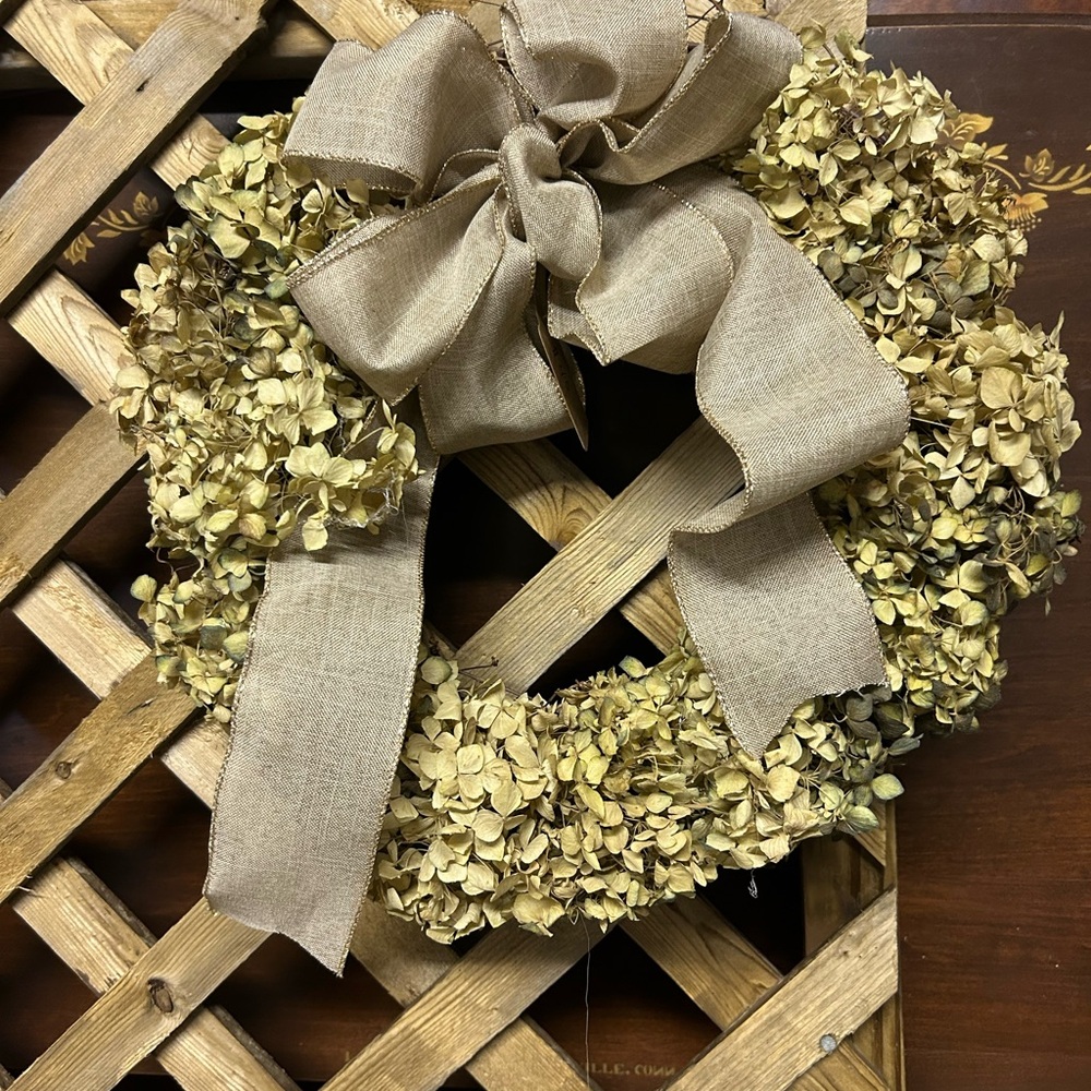 Hydrangea wreath.
